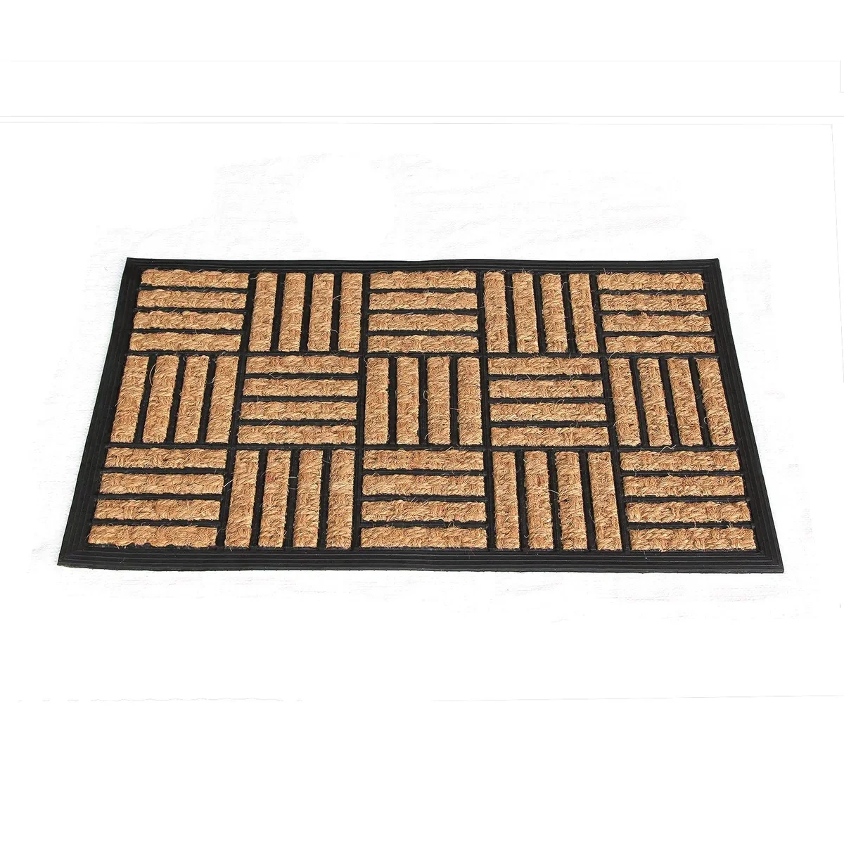 Heavy – duty Moulded Coir and Rubber Matting Mat Size ( 45X75 cm )